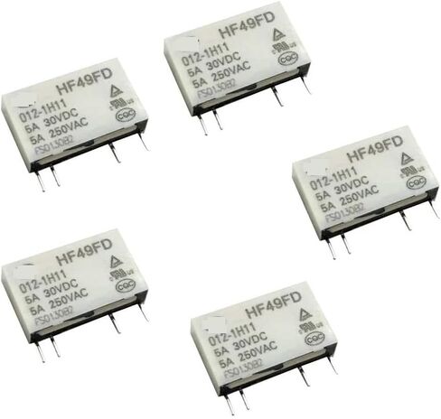 5 قطع 12VDC 250VAC 5A 4 TERMINAL NO HF49FD 012-1H11 RELAY in Saudi Arabia