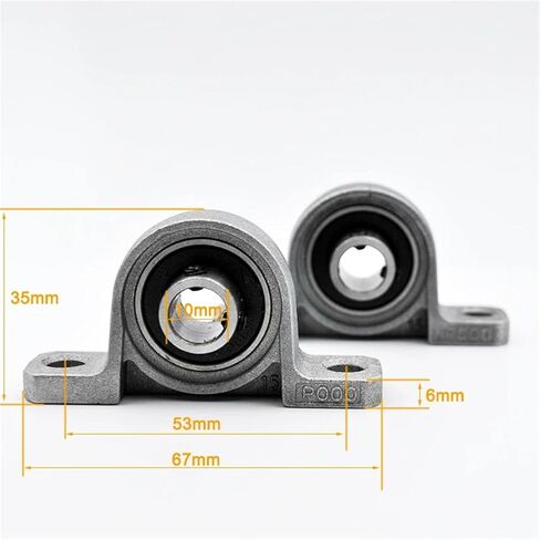 KP000 Inner Diameter 10mm Zinc Alloy Pillow Block Bearing 2Pcs/10Pcs(2Pcs) in Saudi Arabia