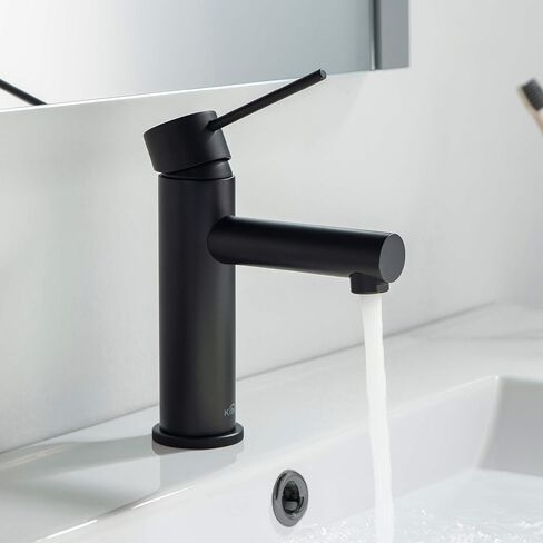 KIBI KBF1010 Solid Brass Single Handle Single Hole Circular X Faucet for Bathroom Sink with Pop Up Drain | High Arc Faucet Spout | Chrome Finish | Corrosion and Rust Resistant in Saudi Arabia