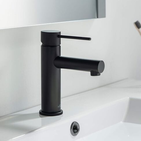 KIBI KBF1010 Solid Brass Single Handle Single Hole Circular X Faucet for Bathroom Sink with Pop Up Drain | High Arc Faucet Spout | Chrome Finish | Corrosion and Rust Resistant in Saudi Arabia