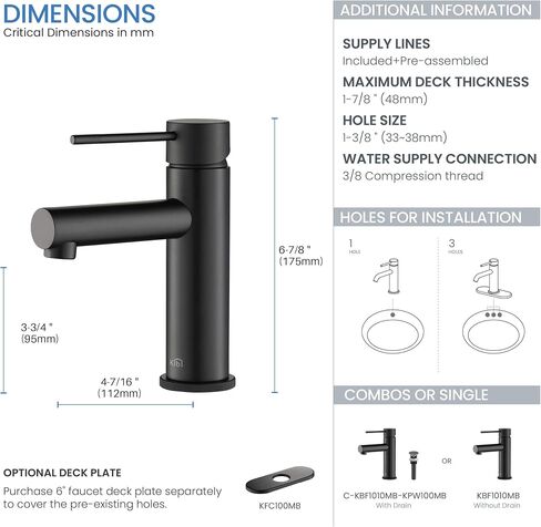 KIBI KBF1010 Solid Brass Single Handle Single Hole Circular X Faucet for Bathroom Sink with Pop Up Drain | High Arc Faucet Spout | Chrome Finish | Corrosion and Rust Resistant in Saudi Arabia