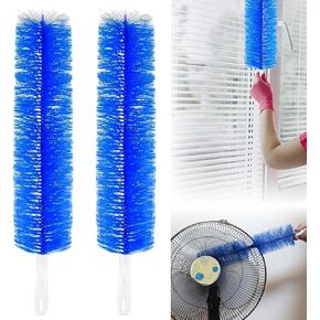 فرشاة تنظيف المروحة 2PCS ، 15.7 × 4 بانحني ، مروحة فرشاة ، وفرشاة ، وفرشاة تنظيف قابلة لإعادة الاستخدام لمحبي الجدول المحمولة لتنظيف المروحة in Kuwait