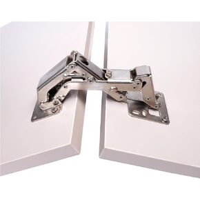 2Pack170 Degree Soft Close Cabinet Hinge,Slow Smooth Hidden Frameless Lazy Susan Hinge,Concealed Hardware Surface Mount,Lid Support Trap Door,Self Closing for Corner Kitchen Cupboard,No Slot Required in Saudi Arabia