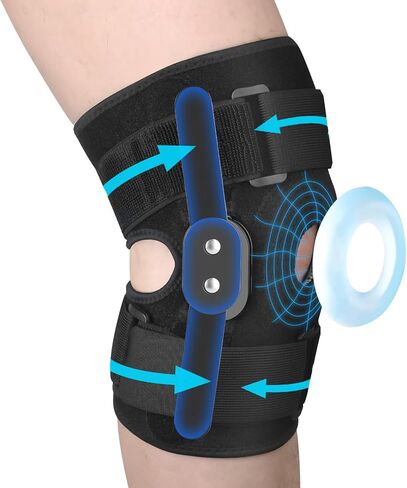 CHIYAN Hinged Knee Brace for Women Men, Open Patella Design with Dual Metal Side Stabilizers, Knee Immobilizer Support for Joint Pain Relief, Arthritis, Meniscus Tear, ACL, PCL, MCL in Saudi Arabia