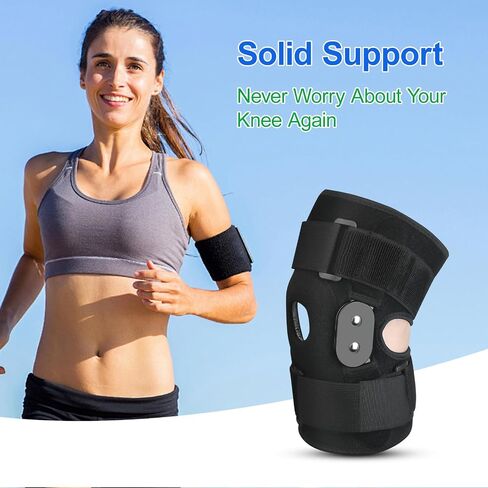 CHIYAN Hinged Knee Brace for Women Men, Open Patella Design with Dual Metal Side Stabilizers, Knee Immobilizer Support for Joint Pain Relief, Arthritis, Meniscus Tear, ACL, PCL, MCL in Saudi Arabia