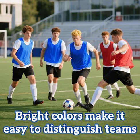 Pinnies Blue Pinnies Pennies - مجموعة من 6 تدريبات جماعية Jersey for Child Youth Teen Adult ، Pennies for Sports Youth in Saudi Arabia