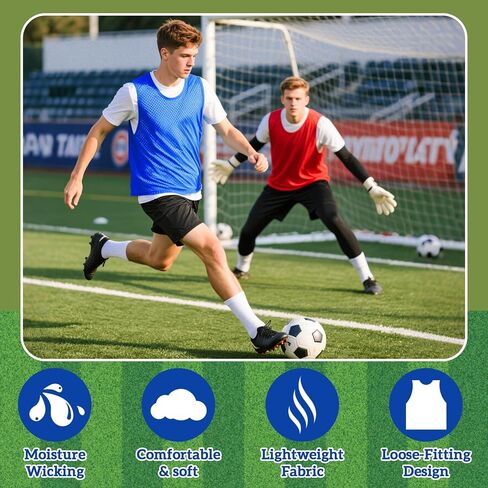 Pinnies Blue Pinnies Pennies - مجموعة من 6 تدريبات جماعية Jersey for Child Youth Teen Adult ، Pennies for Sports Youth in Saudi Arabia