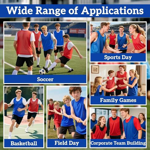 Pinnies Blue Pinnies Pennies - مجموعة من 6 تدريبات جماعية Jersey for Child Youth Teen Adult ، Pennies for Sports Youth in Saudi Arabia