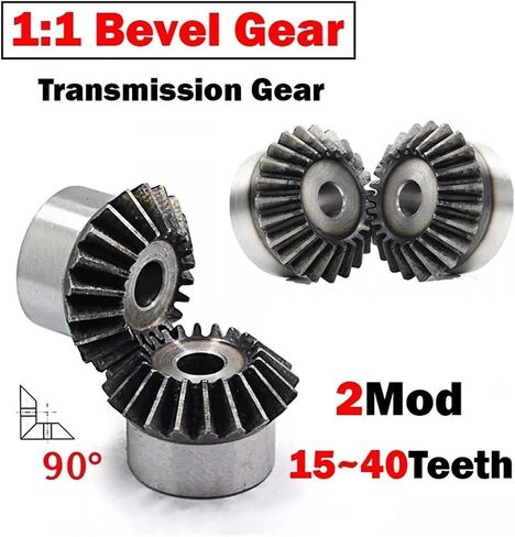 1PCS Bevel Gear 2 Mod 15/16/18/19/20/22/22/22/22/22/26/32/32/35/38/40TEETH GEARS TRANSMISSE TENTER 90 ° 1: 1 Bevel Gear (2M18T) in Saudi Arabia
