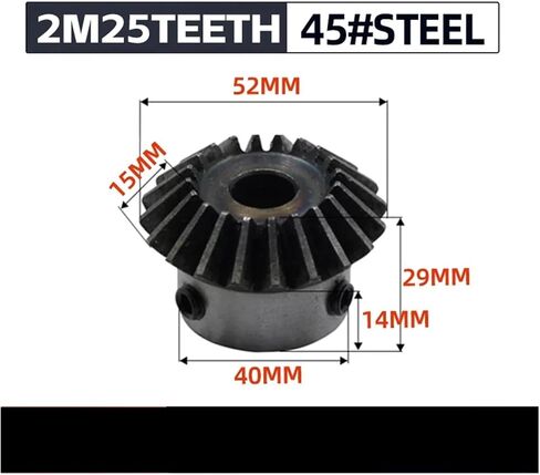 1PCS Bevel Gear 2m 25teethinnerhole 10/12/14/15/16/17/18/19/20/22 mm التروس 90DEGREES in Saudi Arabia