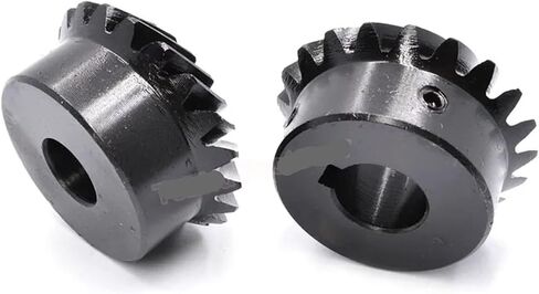 1:1 Spiral Bevel Gear Set 1.5M 20 25 30 Teeth Keyway Bore 12/14/15/16mm 45# Steel Left-Hand and Right-Hand Helical Gear(12mm (Keyway 4),1.5M 25Teeth) in Saudi Arabia