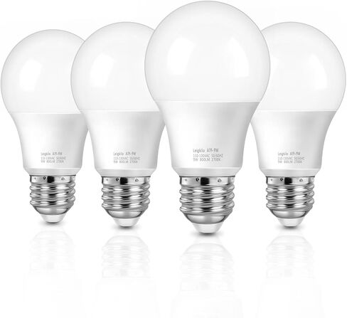 60 واط مكافئ المصابيح LED LED ، 2700K ناعمة دافئة دافئة ، 9W 800 لومينات E26 لمبة قاعدة متوسطة ، غير قابلة للضرب ، 4 عبوة in Kuwait