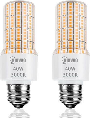 Led corn Light Bulbs 300W Equivalent Super Bright 5000Lm 3000K Warm White led Light Bulb E26/E27 Medium Base 40w Waterproof Led Bulb for Outdoor Indoor Lamp Bedroom Office Garage Warehouse-2 Pack. in Kuwait