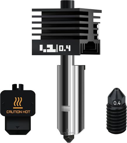 2Pcs Bamboo H2D/H2S/H2C/P2S Hotend with 0.4MM Hardened Steel Nozzle,High Speed ​​Precision and Direct Replacement Extruder Print Head for Bambu Lab H2/P2S 3D Printer Accessories in Kuwait