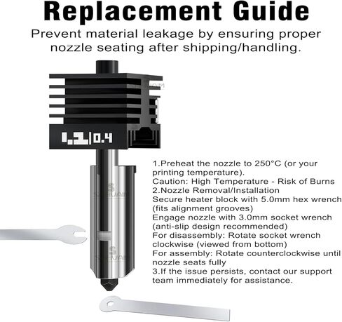 2Pcs Bamboo H2D/H2S/H2C/P2S Hotend with 0.4MM Hardened Steel Nozzle,High Speed ​​Precision and Direct Replacement Extruder Print Head for Bambu Lab H2/P2S 3D Printer Accessories in Kuwait