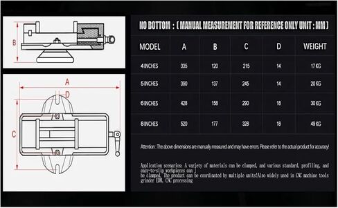 4/5/6 Inch Bench Vise, Portable Bench Clamp, 360° Rotating Base CNC Vise Workbench(6inch) in Saudi Arabia