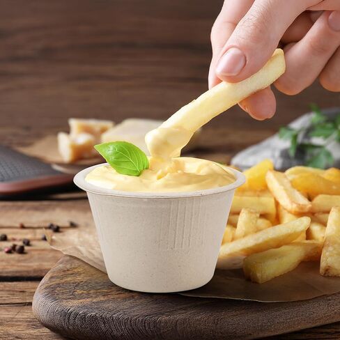 9oz Small Paper Bowls [100-Pack], Heavy Duty Disposable Bowls Perfect for Ice Cream,Fruits and Snacks, 100% Compostable Sample Bowls and Eco-Friendly Made from Bagasse in Saudi Arabia