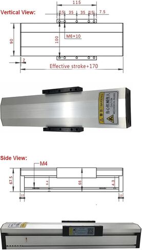 Fully Enclosed Module 90mm Sliding Table 100~1000mm 4*MGN12C 1605/1610 Linear Rail Nema23 Stepper Motor Kit(57mm Motor Bracket,SFU1605-100MM) in Saudi Arabia