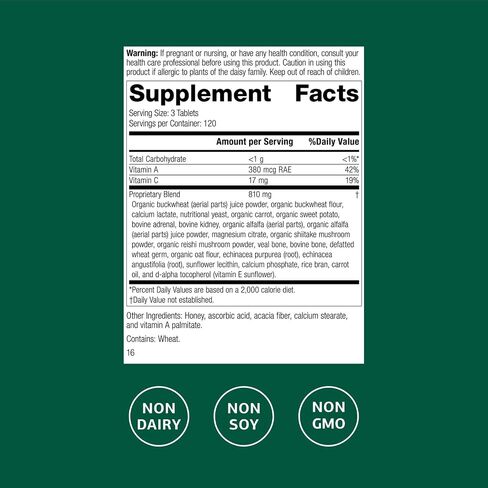 Standard Process Cataplex A-C-P Heart Health, Gum Health, Immune Support, and Vascular Supplement with Vitamin C, Magnesium Citrate, Nutritional Yeast, Vitamin A, Reishi Mushroom Powder - 180 Tablets in Saudi Arabia