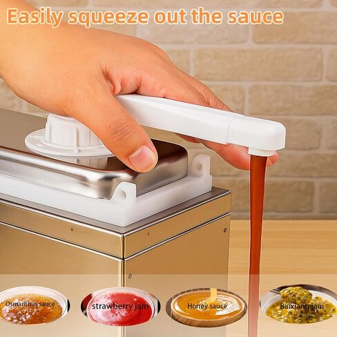 6.34 Quart Condiment Dispenser Pump,Syrup Pump Dispenser with Measuring Cup, Large Capacity Detachable Leak-Proof Design for Sauce, Honey, Syrup,Soy Sauce,Mustard,Cheese (2.11 QT, 3 pumphead) in Saudi Arabia