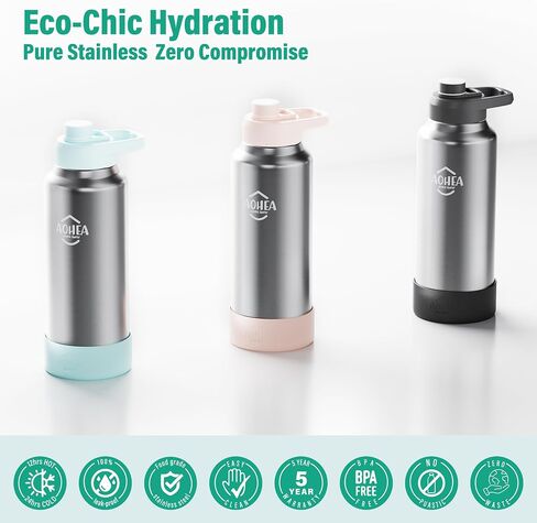 32 أوقية （26+6） أوقية زجاجة ماء معزولة مع قش وتخزين مخفي （6oz） ، زجاجة مياه رياضية مزدوجة الفولاذ المقاوم للصدأ مع اثنين من الأغطية للتخييم في الصالة الرياضية (الوردي) in Saudi Arabia
