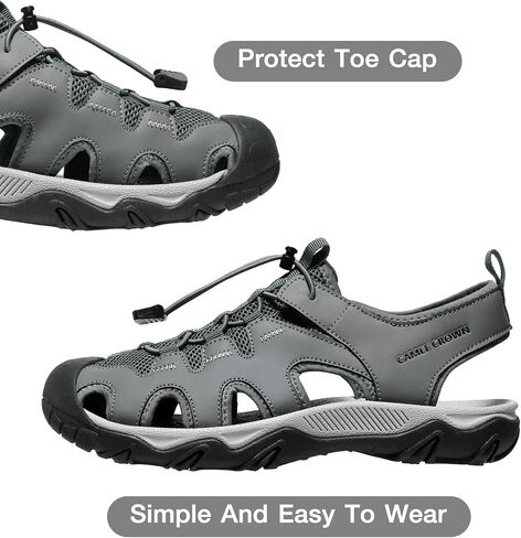 CAMEL CROWN Men's Hiking Sandals Waterproof Walking Sandals Closed Toe Athletic Sport Arch Support Summer Outdoor in Kuwait
