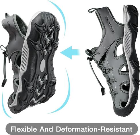CAMEL CROWN Men's Hiking Sandals Waterproof Walking Sandals Closed Toe Athletic Sport Arch Support Summer Outdoor in Kuwait
