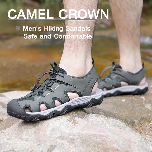 CAMEL CROWN Men's Hiking Sandals Waterproof Walking Sandals Closed Toe Athletic Sport Arch Support Summer Outdoor in Kuwait