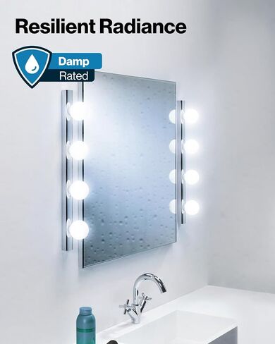Sunco 12 Pack G25 LED Light Bulbs, Globe Vanity Lights for Bathroom High Output, 1000 LM, 11W (100W Equivalent), 5000K Daylight, Dimmable, E26 Base, Round Frosted Decorative Bulb UL. in Kuwait