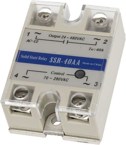 SSR-10AA SSR-25AA SSR-40AA SSR-60AA SSR-80AA SSR-100AA المرحلة الفردية AC إلى AC 10A 25A 40A 60A 100A 100A 480V SSR Solid Slay (SSR-40AA) in Saudi Arabia