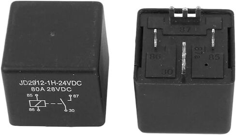 DC 12V 24V Coil 80A 4 Pins SPST Vehicle Car Security Power Relay 5pcs(DC12V) in Saudi Arabia