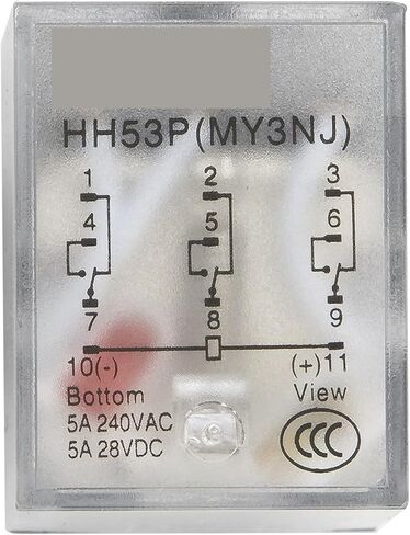 10pcs/lot hh53pl electromagnetic relay مع مؤشر LED HH53P My3 Series AC 220V 110V DC 24V 12V HH53P-L MY3NJ (24VDC) in Saudi Arabia