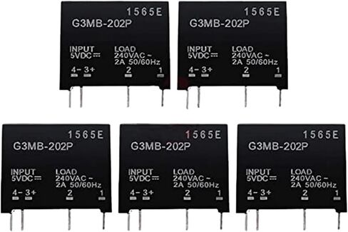5pcs وحدة الترحيل G3MB-202P G3MB 202P DC-AC PCB SSR في 5V DC OUT 240V AC 2A MODULE RELAY SALD SALD (12V) in Saudi Arabia