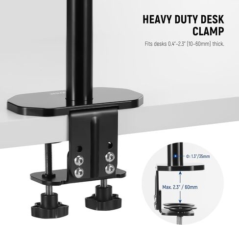 NEEWER Desk Stand with 2 Telescopic Boom Arms Phone Holder for Mic Camera Webcam Ring Light, Desktop Overhead Microphone Mount with C Clamp, Ball Heads, Screw Adapter, Cleaning Cloth, TL253A+DS001 in Saudi Arabia