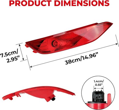 استبدال ضوء العاكس الخلفي الأيمن لصالح Hyundai Tucson TL 2015 2016 2017 2018 Stop Brake Light Light Fog Last Lax Assories in Kuwait
