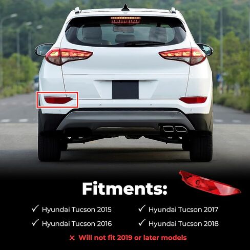 استبدال ضوء العاكس الخلفي الأيمن لصالح Hyundai Tucson TL 2015 2016 2017 2018 Stop Brake Light Light Fog Last Lax Assories in Kuwait