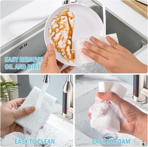YoleShy White Sponges Kitchen 10 Pack Natural Compressed Cellulose Sponges for Dishes Non Scratch for Household Cookware Bathroom Cars Soft Super Absorbent Reusable in Kuwait