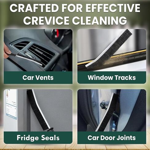 مجموعة فرشاة تنظيف Crevice - 3pcs أدوات تنظيف الخشور الصلبة للجص ، وأرضيات البلاط ، والثغرات والمساحات الضيقة - فرشاة فرك صغيرة الجص لتنظيف الحمام ، والاستحمام ، ومسارات النوافذ ، ومطبخ in Kuwait