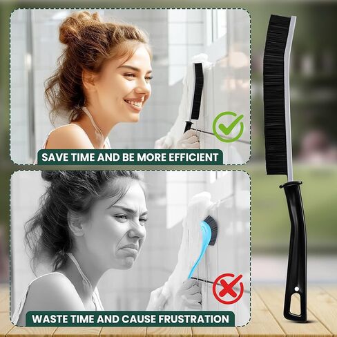 مجموعة فرشاة تنظيف Crevice - 3pcs أدوات تنظيف الخشور الصلبة للجص ، وأرضيات البلاط ، والثغرات والمساحات الضيقة - فرشاة فرك صغيرة الجص لتنظيف الحمام ، والاستحمام ، ومسارات النوافذ ، ومطبخ in Kuwait