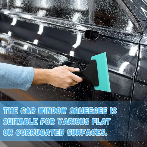6 PCS Small Squeegee 5 Int Window Tint Silicone Squeegee Cleaning with Non Slip Handle Wiper Window Thinting Toins for Car Glass Mirror Bathour Auto (6 Colors) in Saudi Arabia