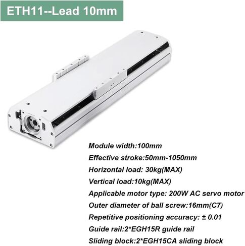 1pcs X-Y Z Axis Linear Closed Module Dust Proof Enclosed Sliding Table EGH25R Dual Rail Single Axis Actuator(ETH14 Lead 5mm) in Saudi Arabia