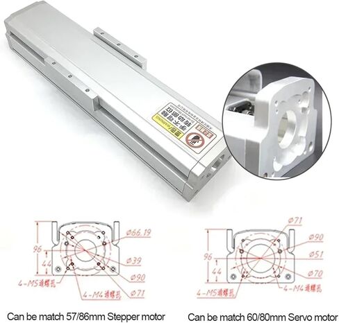 120mm Wide Fully Enclosed Linear Rail Table X/Y Z Axis Ball Screw Sliding Table Heavy Duty Nema23 57mm Single Axis(for 60 or 80 Servo,900mm SFU1610) in Saudi Arabia