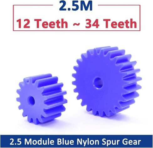1pc 2.5m الأزرق من النايلون ترس 12 13 14 15 16 17 18 19 20 21 22 23 24 25 26 27 28 29 30 31 32 33 الأسنان 2.5 وحدة البلاستيك (29 أسنان (تجوي 8 ملم)) in Saudi Arabia
