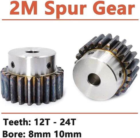 1PCS 2M 12T-24T SPER GEAR مع خطوة Bore 8mm 10mm Module 2 Motor Gear OD 28mm-52mm 45#carbon steel transmission (10mm ، 21 eatch) in Saudi Arabia