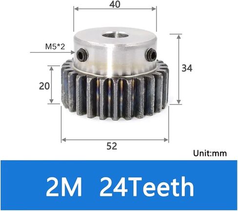 1PCS 2M 12T-24T SPER GEAR مع خطوة Bore 8mm 10mm Module 2 Motor Gear OD 28mm-52mm 45#carbon steel transmission (10mm ، 21 eatch) in Saudi Arabia
