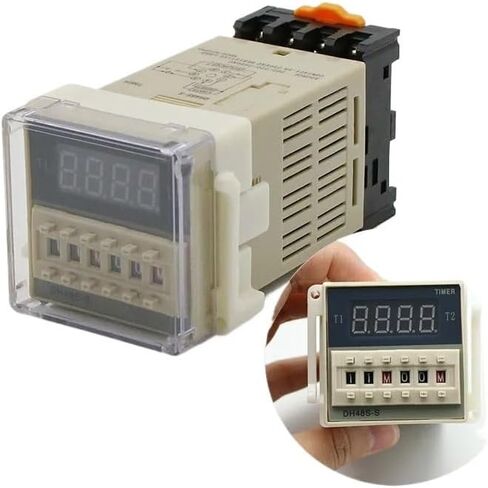 DH48S-S 0.1S-990H AC 110V 220V DC 12V 24V CRECTION SPDT TIMER TIME TIME RELAY مع قاعدة المقبس DH48S DIN (AC 110V) in Saudi Arabia