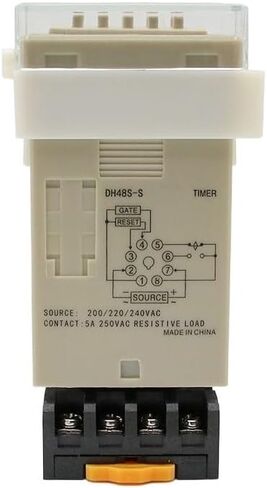 DH48S-S 0.1S-990H AC 110V 220V DC 12V 24V CRECTION SPDT TIMER TIME TIME RELAY مع قاعدة المقبس DH48S DIN (AC 110V) in Saudi Arabia