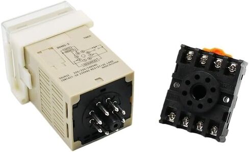 DH48S-S 0.1S-990H AC 110V 220V DC 12V 24V CRECTION SPDT TIMER TIME TIME RELAY مع قاعدة المقبس DH48S DIN (AC 110V) in Saudi Arabia