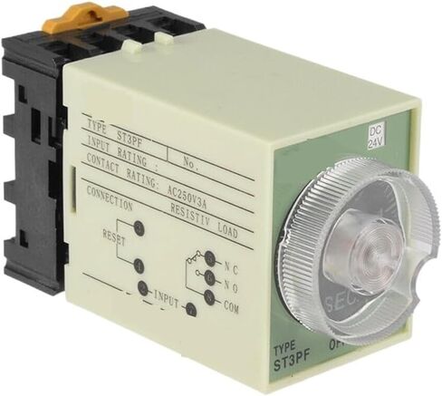 ST3PF ST3 Time Relay DC12V DC24V AC110V AC220V Power Off Delay Timer Time Relay with Base Socket 8Pin 5S 10S 30S 60S 3 Meter 10M(Other Specifications) in Saudi Arabia