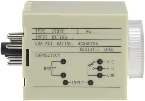 ST3PF ST3 Time Relay DC12V DC24V AC110V AC220V Power Off Delay Timer Time Relay with Base Socket 8Pin 5S 10S 30S 60S 3 Meter 10M(Other Specifications) in Saudi Arabia